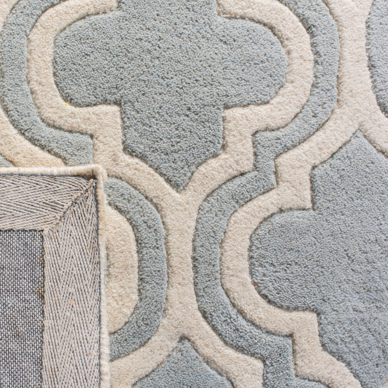 Carolene Hand Tufted Wool Geometric Rug, Rectangle 4' x 6'