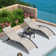 Outdoor Rust-Resistant Metal Chaise Lounge with Table