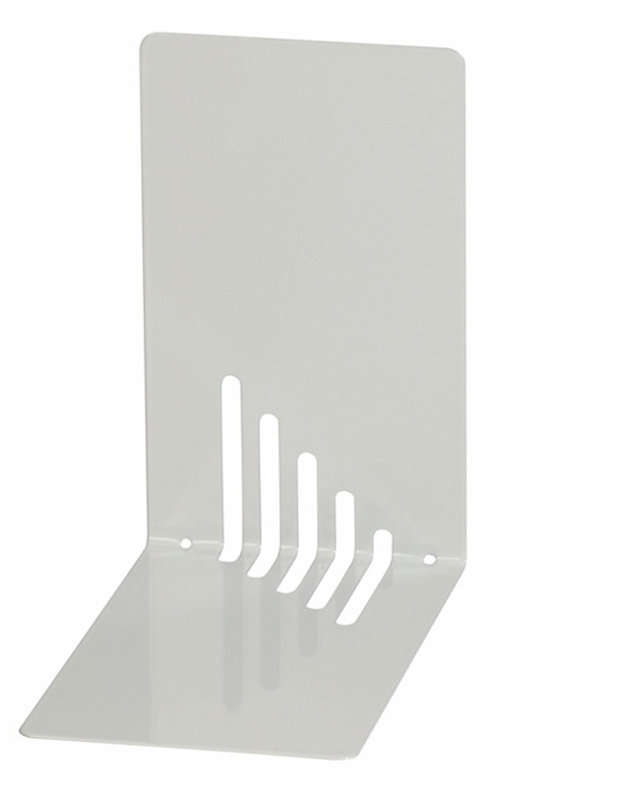 Modern & Contemporary Metal Non-Skid Bookend, Grey