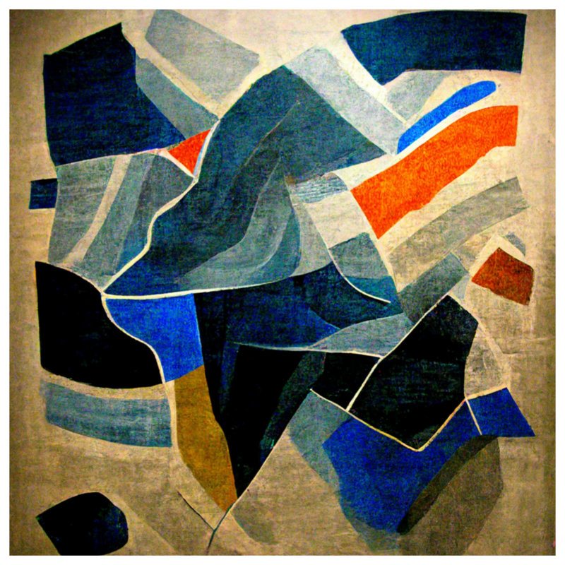 Abstract Shapes Composition Quilted Bedspread , Queen
