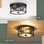 Plafonnier encastré cylindrique simple 2 lumières 12 po