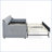 Daybeds Twin Mid-Century with Erectable Trundle USB Charging | Guest Room | Linen | Slate Gray-390419115