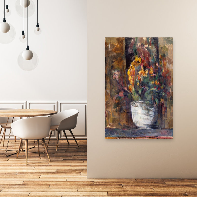 Vase de fleurs, vers 1897-1898, estampe d'art mural abstrait contemporain, H 48 po x l 32 po