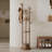 Solid Wood Rotary Coat Rack, Freestanding Coat Rack With 3 Shelves And 9 Hooks, Coat Tree For Bedroom, Entryway, Livingroom, Coat Hanger Stand For Coats, Scarves, Handbags (Walnut)-1972169051
