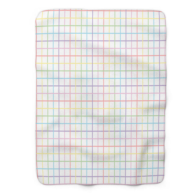 Delicate Pastel - couverture sherpa de qualité supérieure 1 pièce, Grand lit
