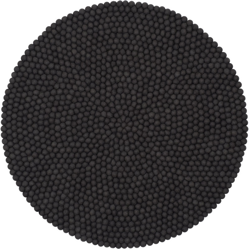 Round Solid Colour Wool Hand Woven Area Rug, Round 50cm