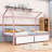 Atice Twin XL to King Size Platform Bed with 2 Drawers-464404609
