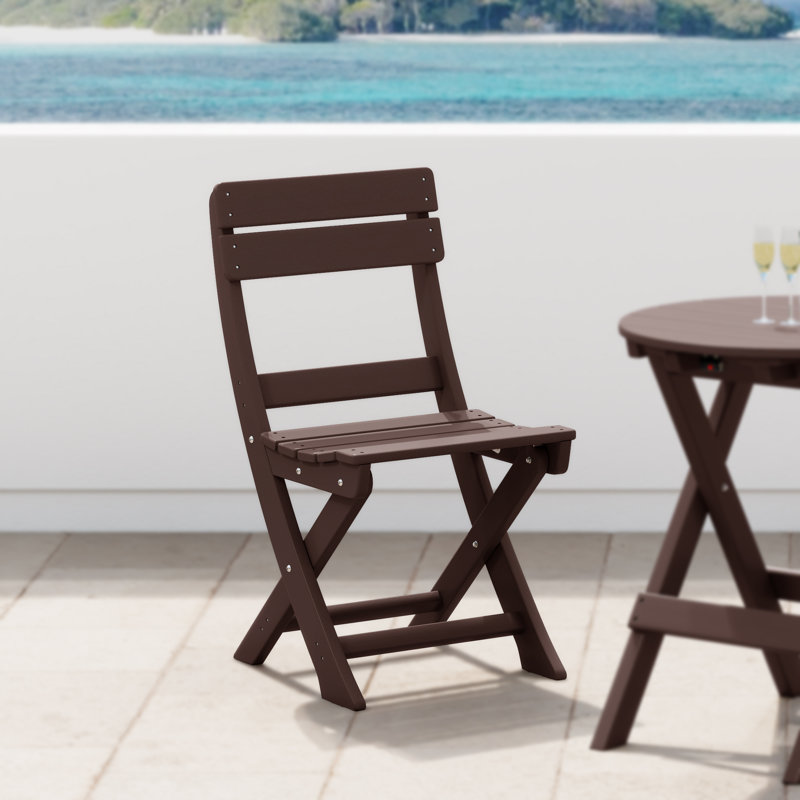 Chaise de patio pliante Laguna, Marron foncé