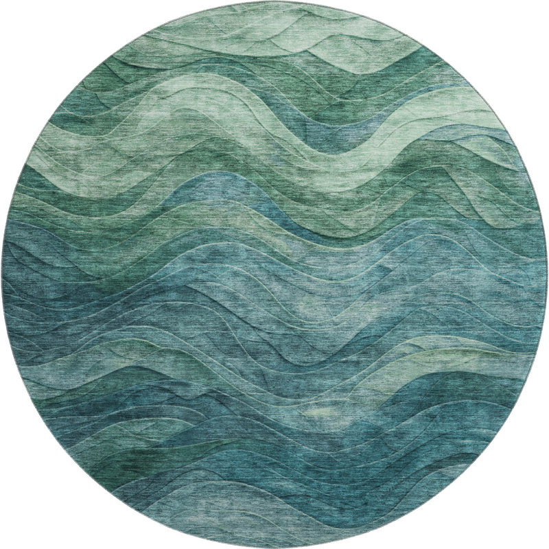 Tapis tourbillon de qualité supérieure lavable à la machine AMF1700, Rond 8 pi