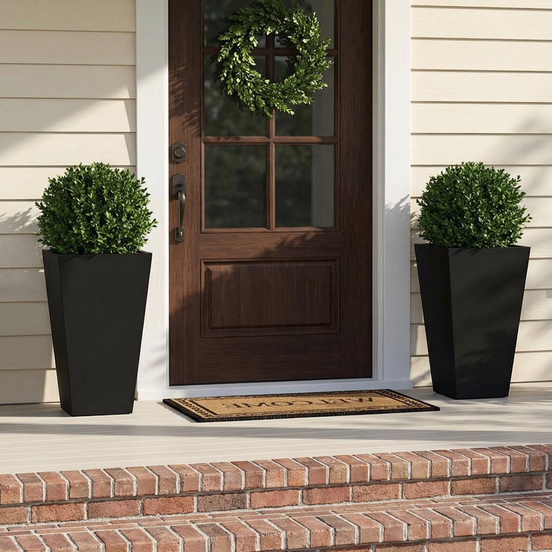Jardinières en métal pour plantes d'extérieur, H 26 po x l 14 po x P 14 po