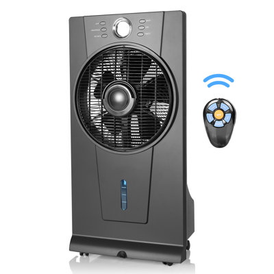 2.5L Misting Fan Water Tank and Humidifier with Remote Control, 3 Speed Settings