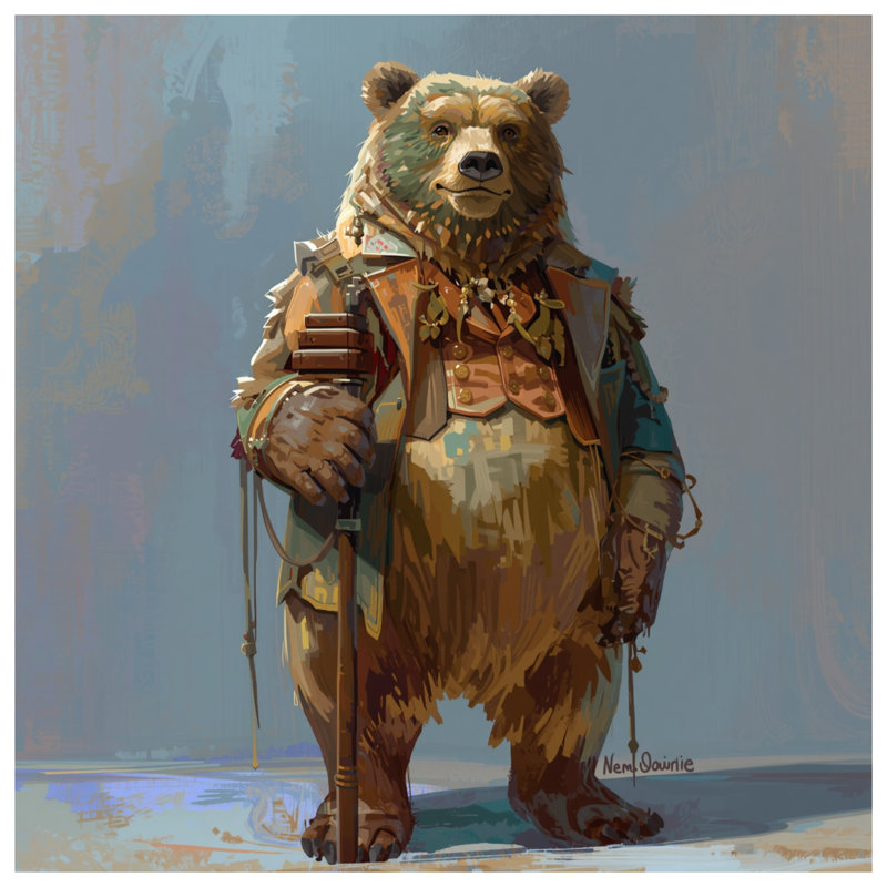 Rideau de douche Bear, 70in W x 84in H