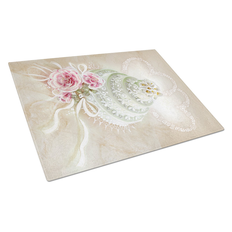 Planche à découper pour gâteau de mariage en verre trempé