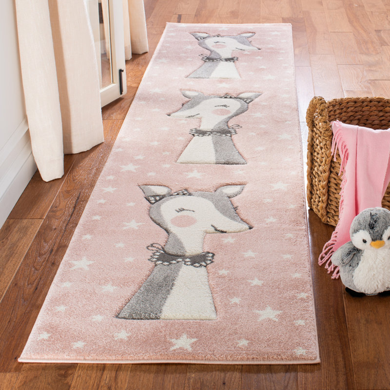 Tapis rose pour enfant Gabor, Rectangle 2 pi x 3 pi