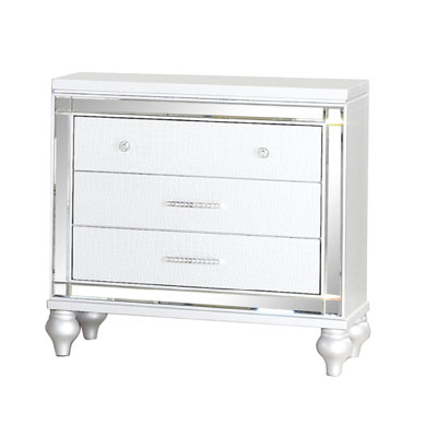 Denard 2-Drawer Nightstand with Diamond Accent