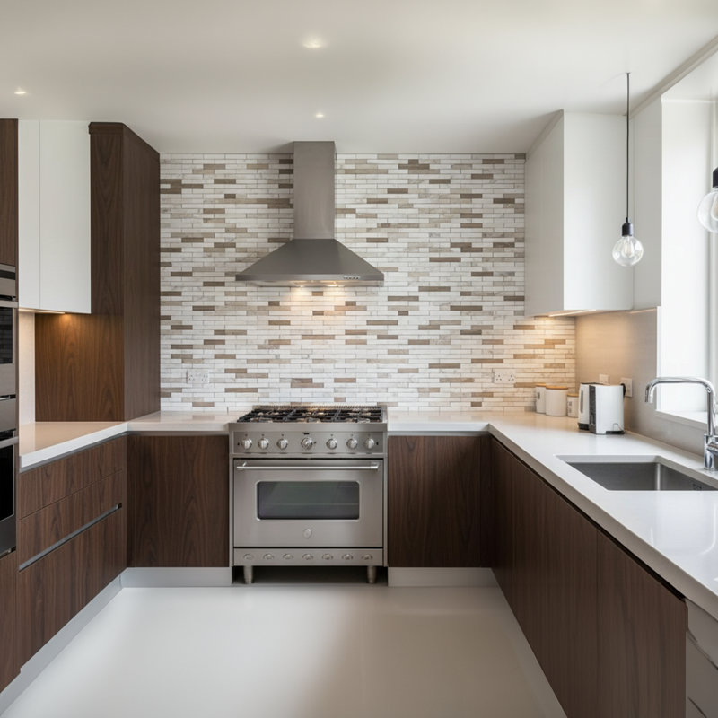 Miami 12" x 12" Marble Linear Mosaic Wall & Floor Tile