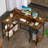 Katalina 48.4"Reversible L-Shaped Desk with LED with Power Outlets and Shelves-167236525