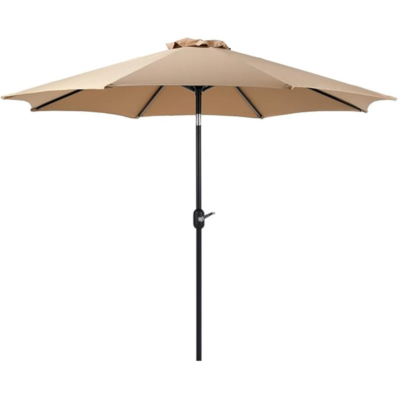 Parasol de marché de 5,5 po avec manivelle Levonia, Tanné