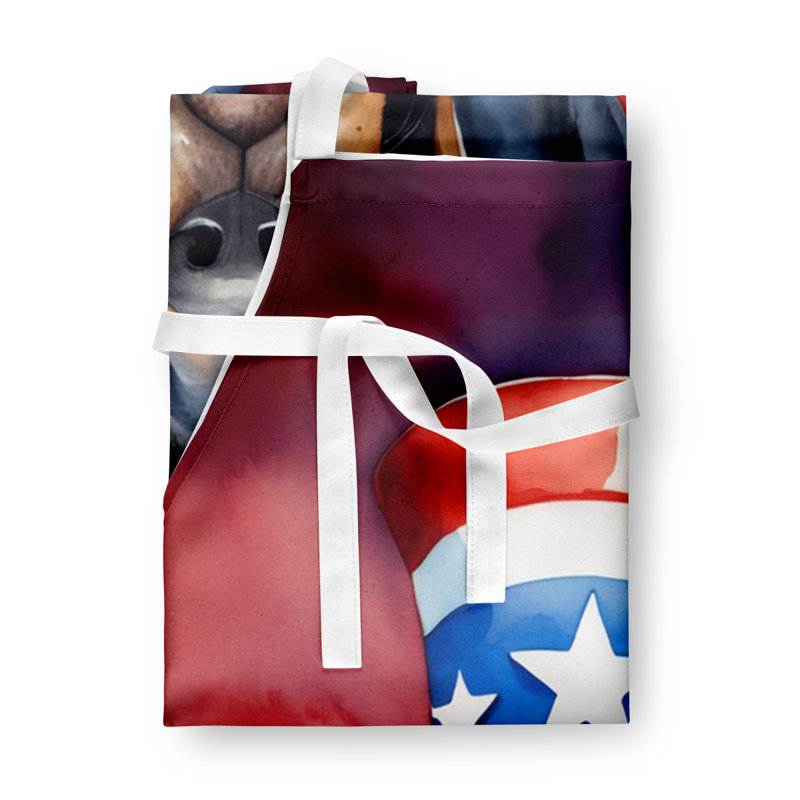 Patriotic American Apron, Black and Tan Coonhound