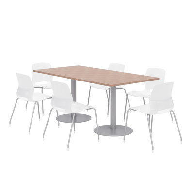 Ensemble de table de salle à manger rectangulaire 72 "et chaise