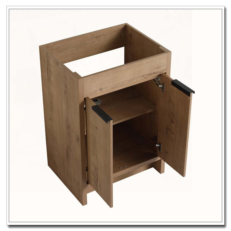 Freestanding Bathroom Vanity With Two Soft Close Cabinet Doors