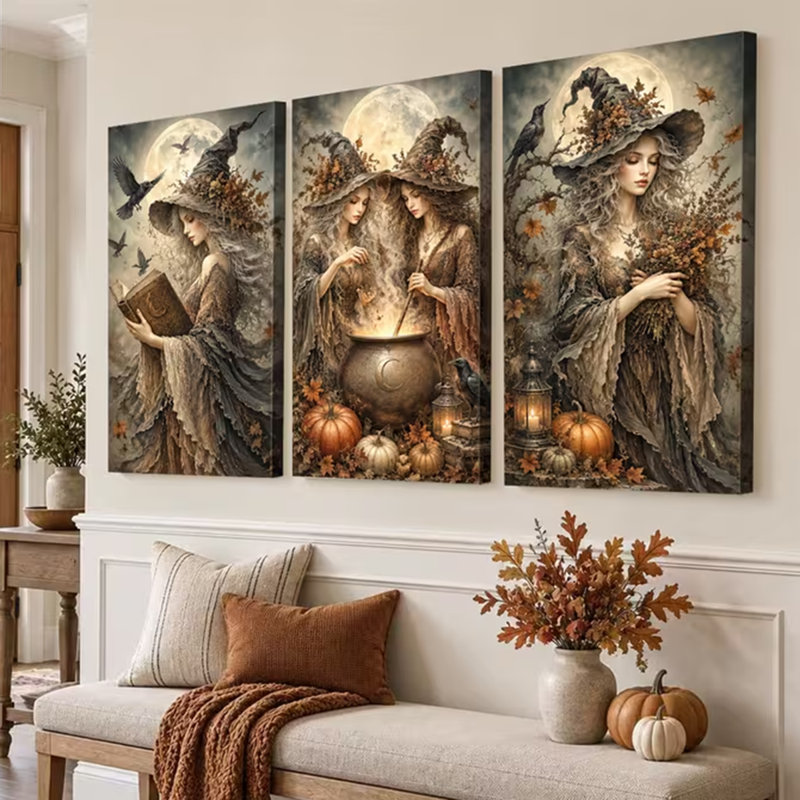 3 Piece Wrapped Canvas Wall Art, 90cm H x 60cm W