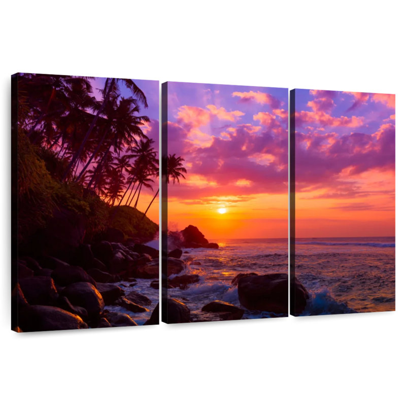 Gillard Tropical Coast Sunset, 20" H x 33" W