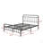 Victorian Style Metal Platform Bed Frame Queen Size White, Ornate Scrollwork Headboard Footboard with Under Bed Storage, No Box Spring Needed Elegant Bedroom Furniture-859751793-859751795