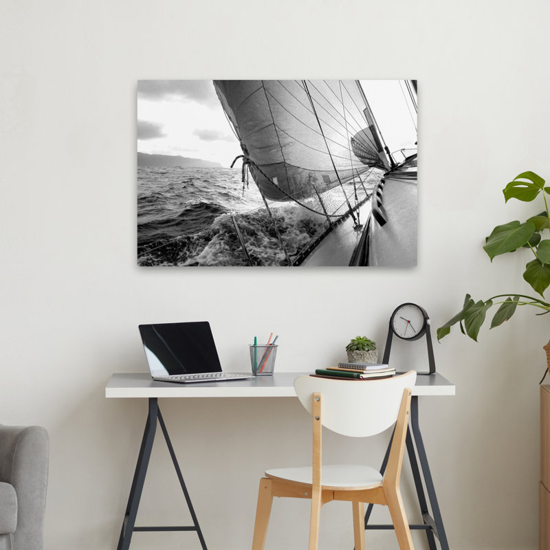 Vagues - photographie, bateaux, voiliers, art, H 24 po x l 36 po