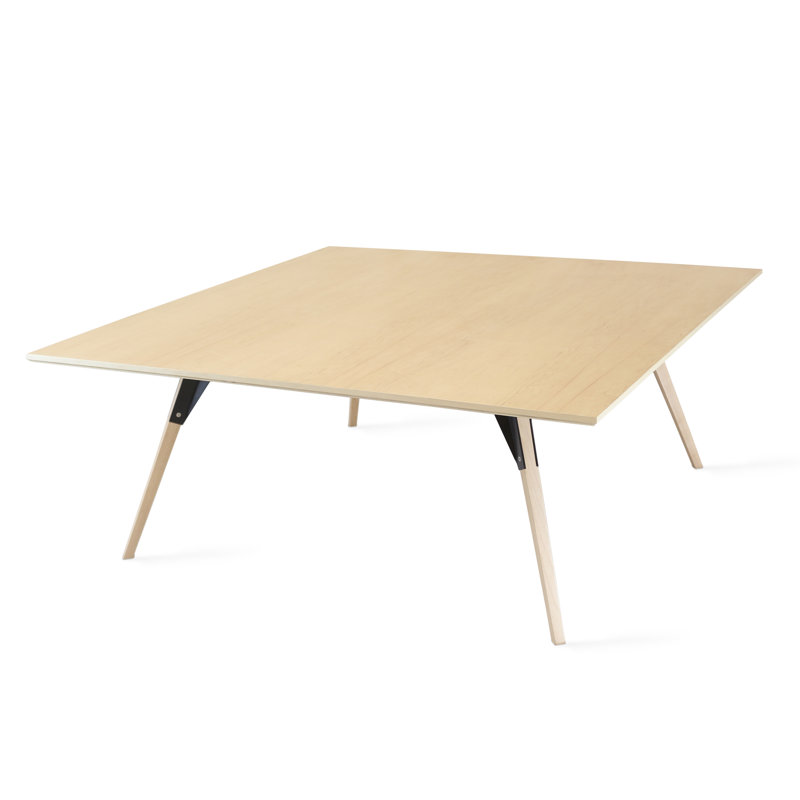 Table basse clarke, H 18 po x L 40 po x l 40 po, Érable, Érable / noir