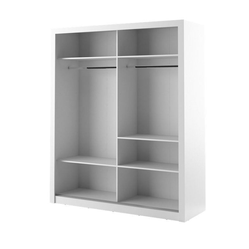 Tengan 2 Door Wardrobe, White, No