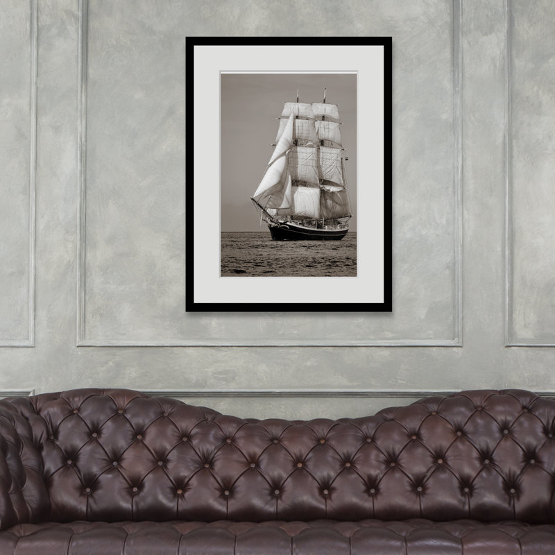 Ships - Single Picture Frame Print, 60 cm H x 50 cm W