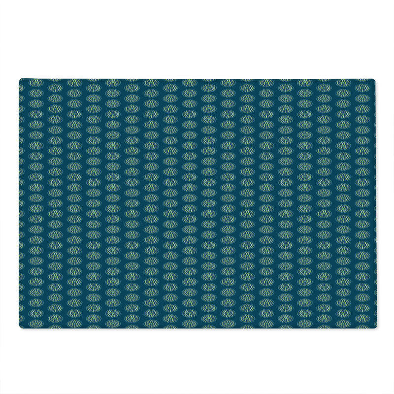 Planche à découper Ambesonne cercles grande taille moiré cercles taches bleu pétrole et vert pâle