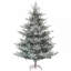 Arbre de Noël artificiel pin 7,5 pi avec 1218 pointes enneigées, support en métal pliable, assemblage facile, arbre de Noël à charnières pour les fêtes à la maison