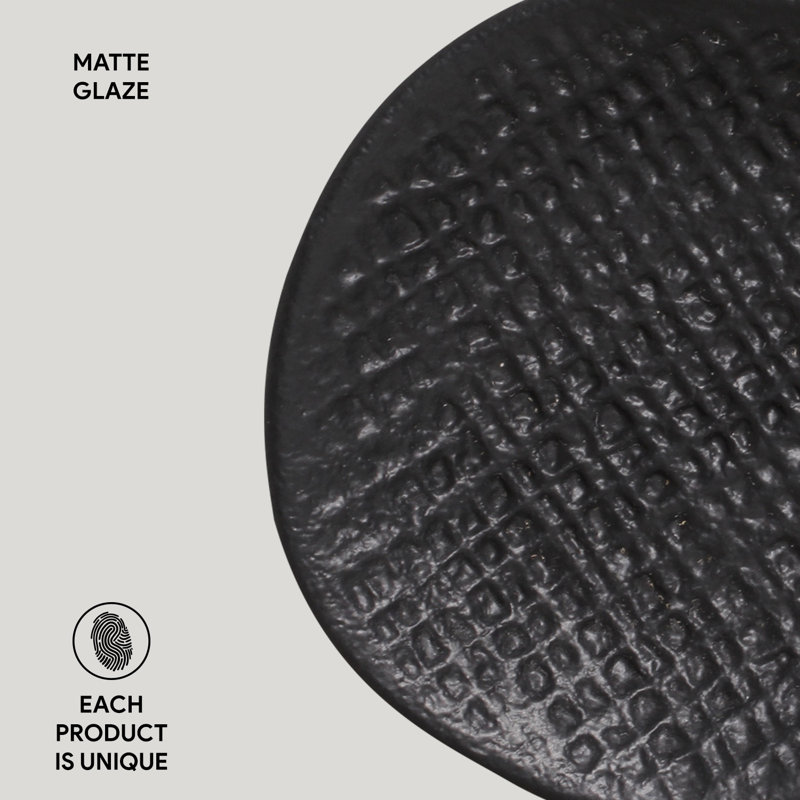 Grès Jame Ramekin Grès céramique - Va au micro-ondes, au four et au lave-vaisselle, par Porto Brasil, Noir mat