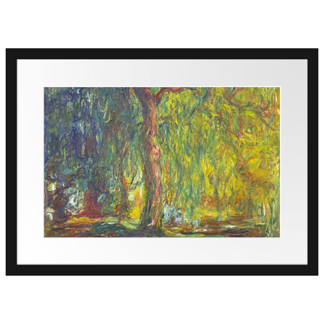 Gerahmter Kunstdruck Weeping Willow von Claude Monet