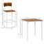 Ensemble de table de bar 3 pièces, ensemble de table de salle à manger à hauteur de comptoir industriel, table de bar et chaises avec pieds et repose-pieds en acier-1749729808