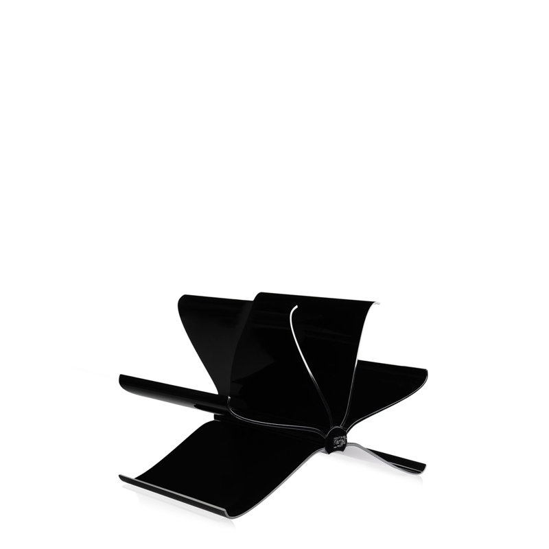 Front Page Magazine Rack, Matte Black