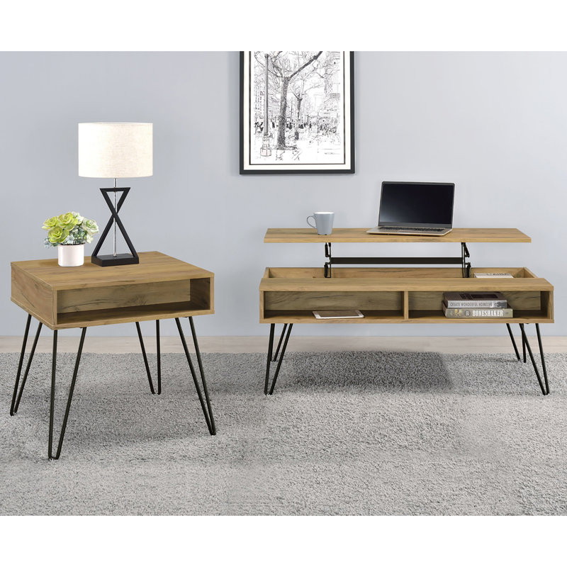 Ensemble de table basse et table de bout 2 pièces Golden Oak