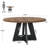 Round Farmhouse Dining Table Brown+Black-866098550
