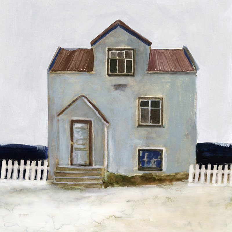 Beach Hut III by Stellar Design Studio - Wrapped Canvas Painting, 30cm H x 30cm W x 3.8cm D