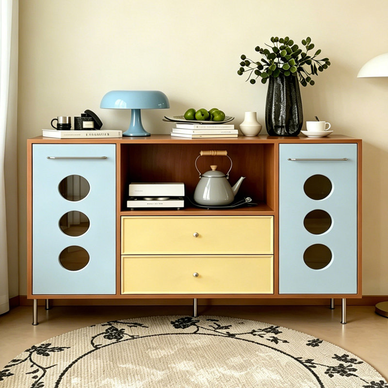 Buffet minimaliste moderne de style américain, H 35,4 po x l 59 po x P 15,7 po