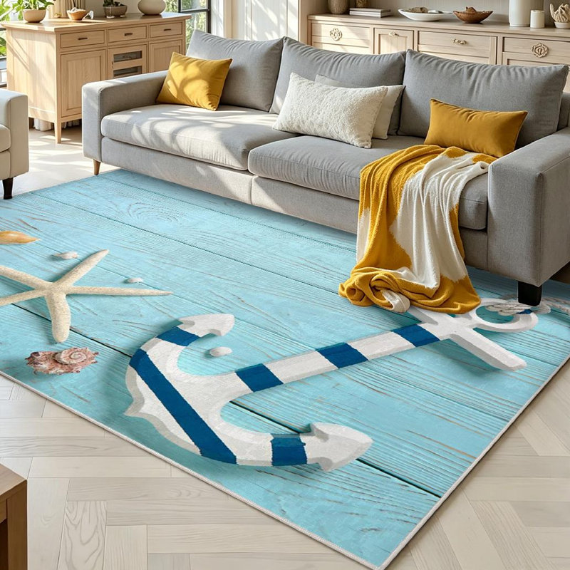 Tapis d'intérieur transparent Clear Summer, Rectangle 71 po x 98 po