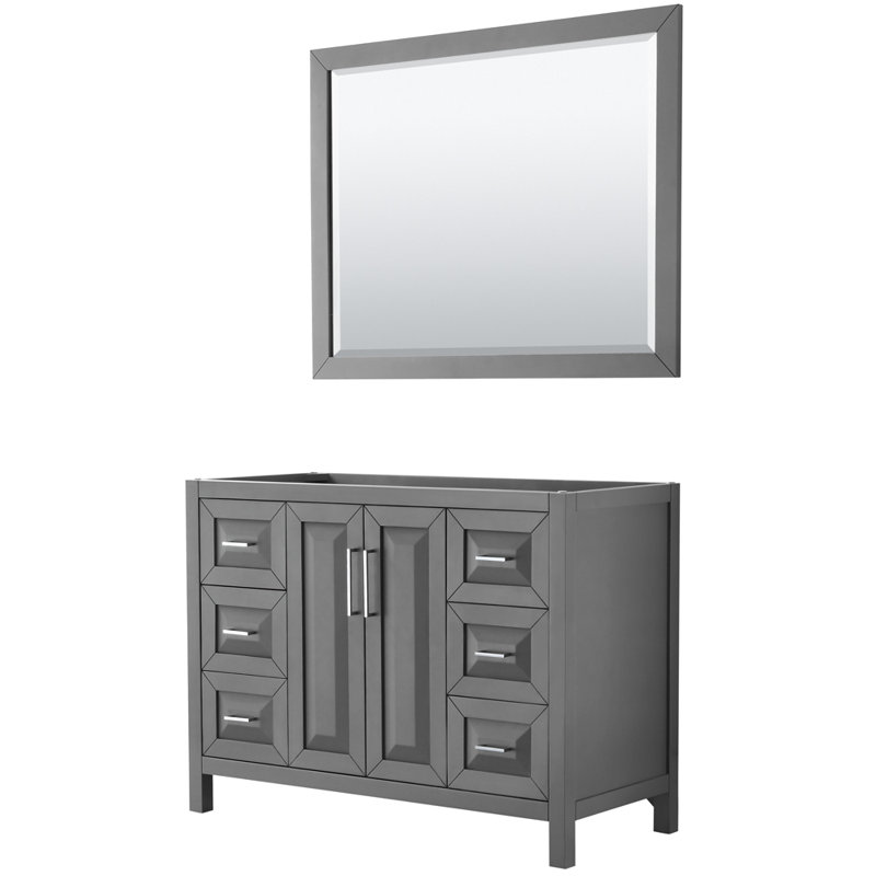 Daria 48'' W Single Vanity, Polished Chrome, White Cultured Marble, White