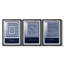 Indigo Tile IV - Impression encadrée sur mesure de qualité supérieure mate - 3 pièces