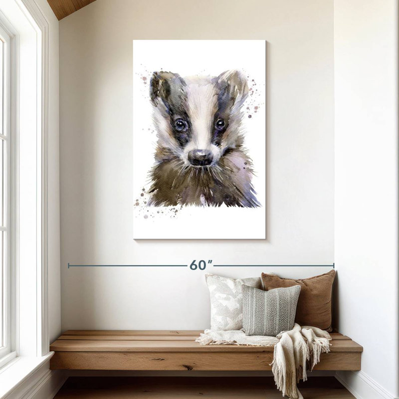 Brampt Badger Portrait, 45" H x 30" W