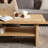 Burlywood Solid Wood Rectangular Coffee Table