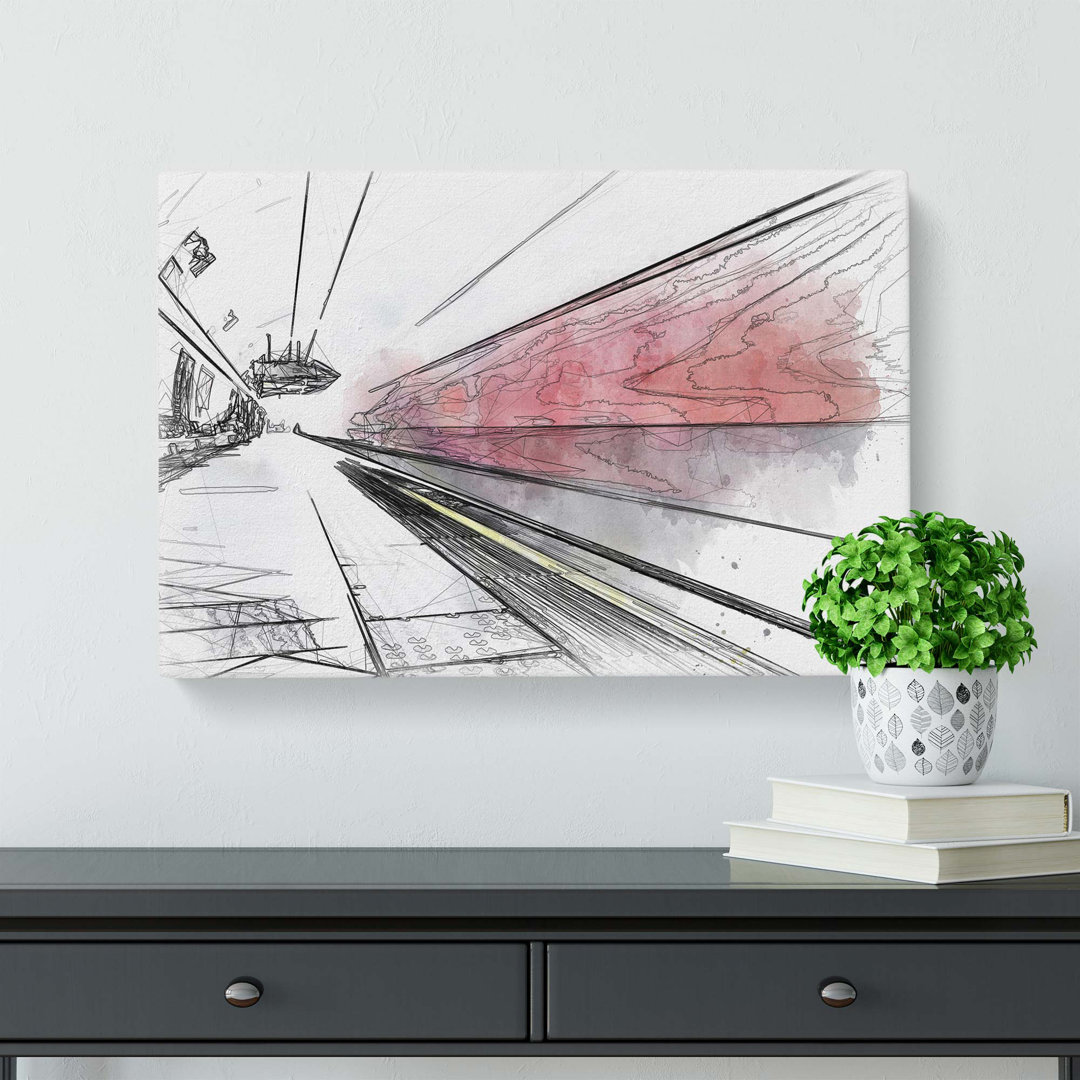 The Blur of the London Underground in Abstract - Wrapped Canvas
