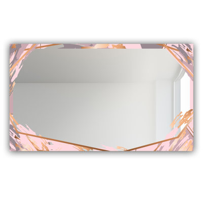 Gold and Pink Frame 17 - Glam Mirror - Modern Wall Mirror