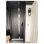 Porte d'entrée extérieure pré-montée en acier Cynex 6777 noire, avec 2 fenêtres latérales et supérieures, inserts en acier inoxydable, style moderne, peinte, dimensions : L 12 + 36 + 12 x H 80 + 16, ouverture à gauche vers l'extérieur.